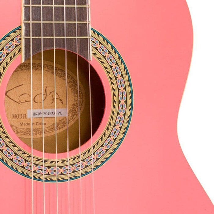 Koda 3/4 Size Left Handed Acoustic Guitar Pack - Pink