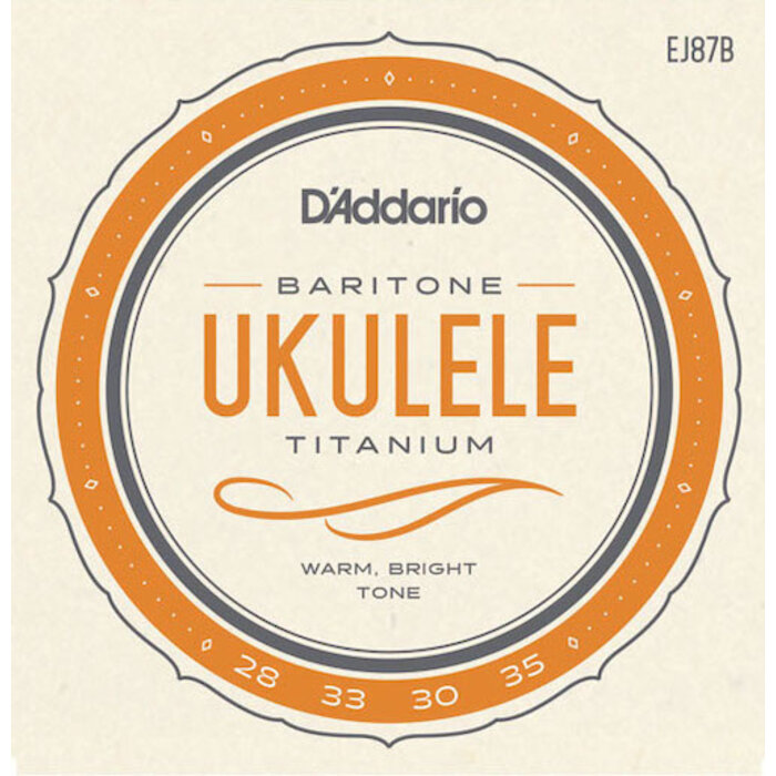 D'Addario EJ87B 28-33 Set Baritone Ukulele Titanium