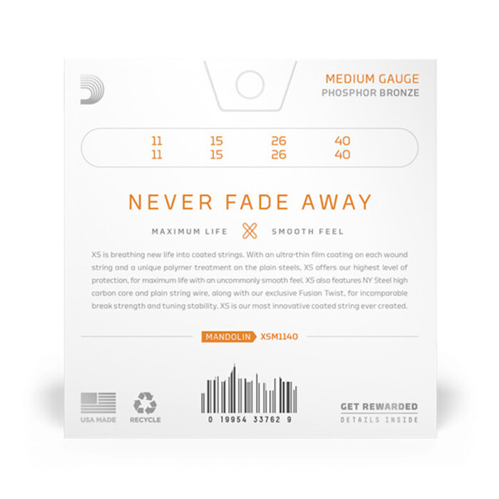 D'Addario Set Mandolin XS PB Med 11-40