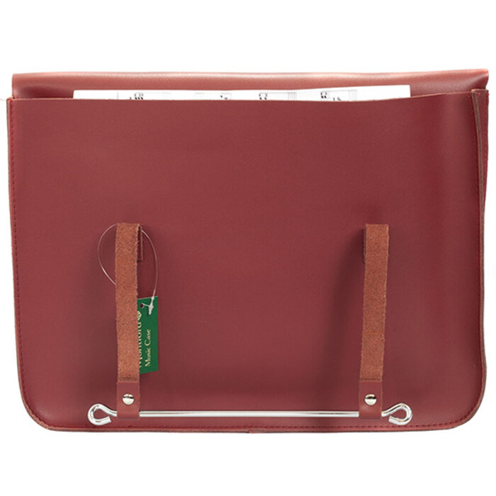 Montford Music Case Leather Wine Red