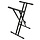Keyboard Stand Double Braced Black