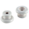 TGI Strap Buttons White Plastic Pack Of 2