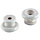 Strap Buttons White Plastic Pack Of 2