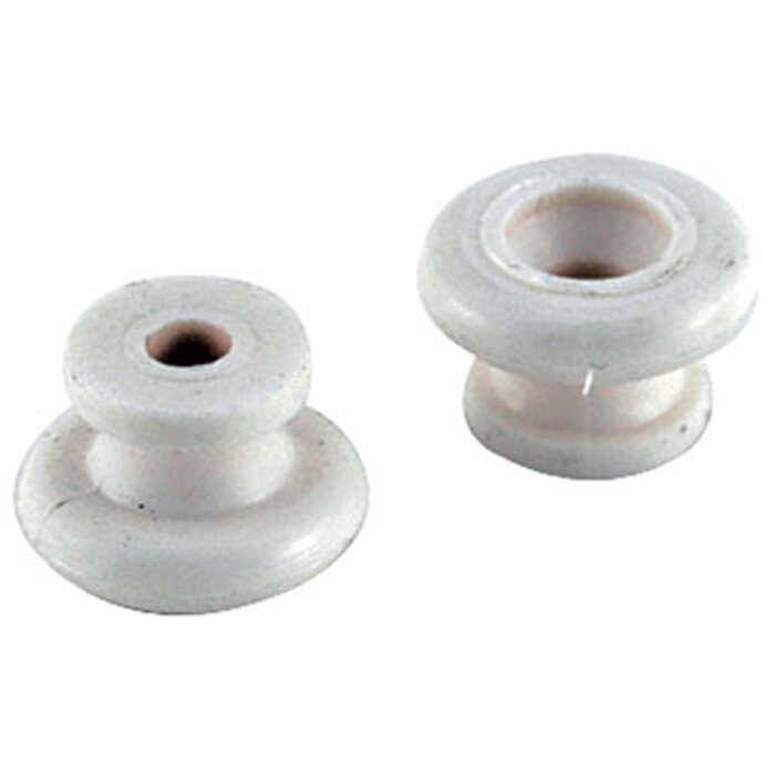 TGI Strap Buttons White Plastic Pack Of 2