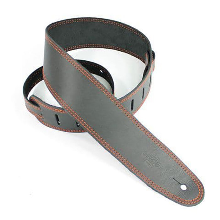 DSL Leather 2.5" Black With Orange