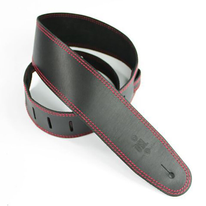 DSL Leather 2.5" Black With Red