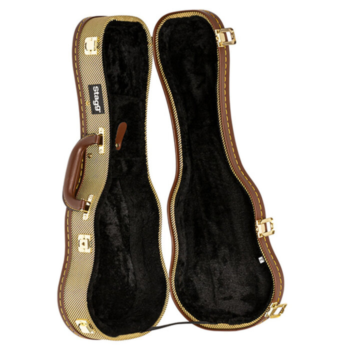 Stagg 21" Gold Tweed Soprano Ukulele Case