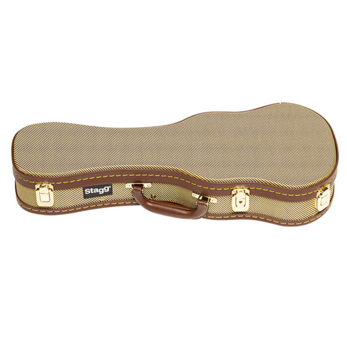 Stagg 21" Gold Tweed Soprano Ukulele Case