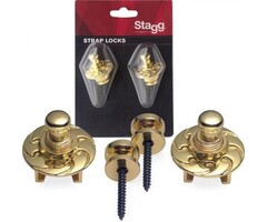 Stagg Strap Buttons And Locks Gold