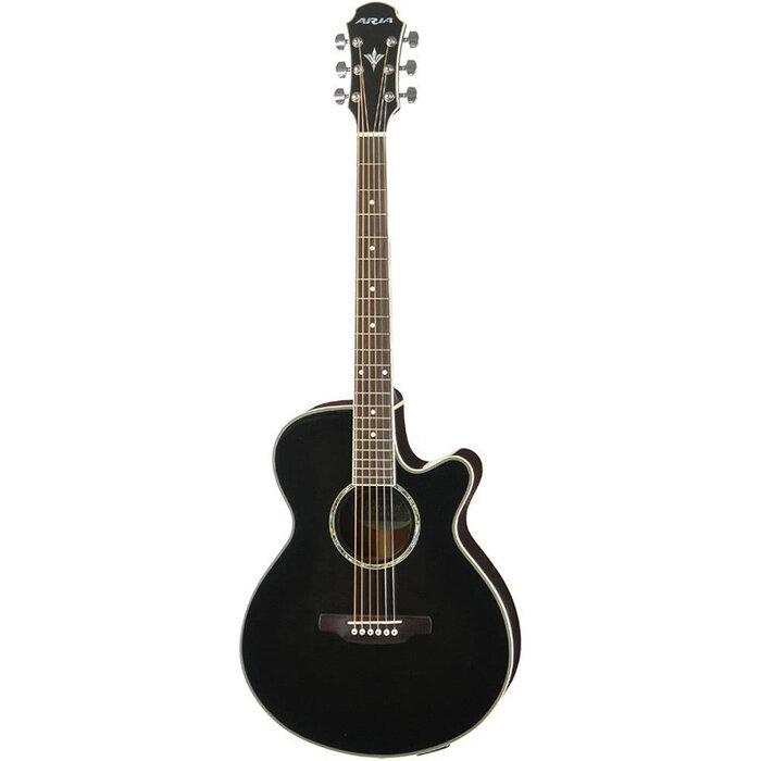 Aria Fet Elite Elecord Electric Acoustic Guitar Black Shade