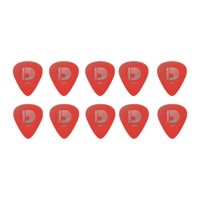 D'Addario 10 Std-Pick-Duralin-Org-Light .60mm