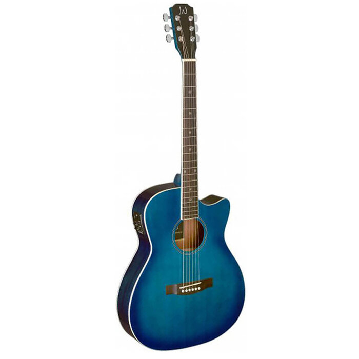 James Neligan BES-ACE Auditorium Electro Acoustic Guitar Spruce Sapele Transparent Blue Burst