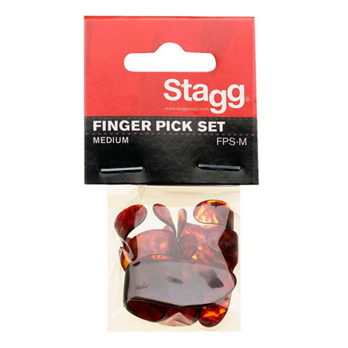 Stagg Shell Fingers And Thumb Pick Set Medium