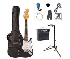 Encore 3/4 Size Electric Guitar Pack- Gloss Black