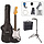 3/4 Size Electric Guitar Pack- Gloss Black