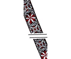 Fire & Stone Folkore Edition Guitar Strap Jacquard Red White