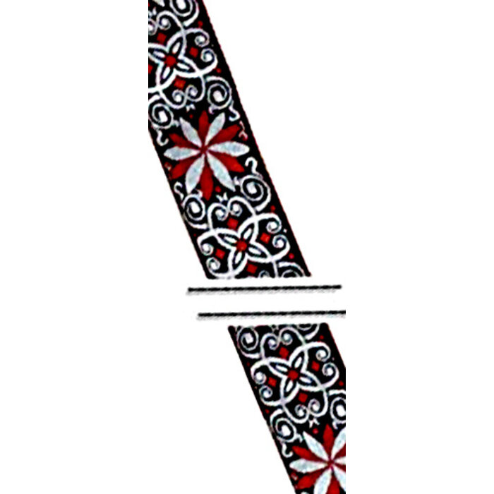 Fire & Stone Folkore Edition Guitar Strap Jacquard Red White