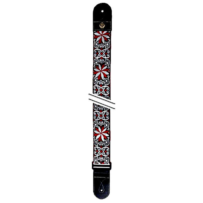 Fire & Stone Folkore Edition Guitar Strap Jacquard Red White
