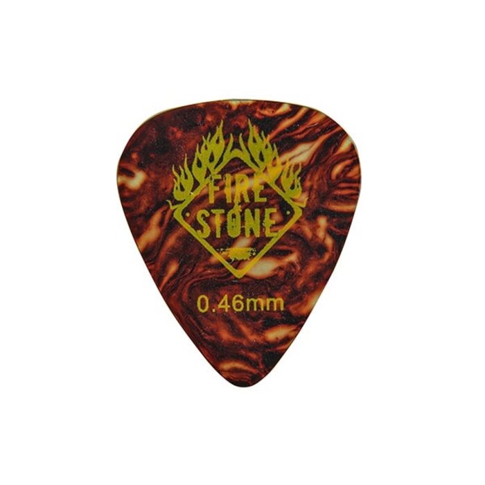 Fire & Stone Pick Celluloid Tortoise Shell 0.81mm 12Pcs