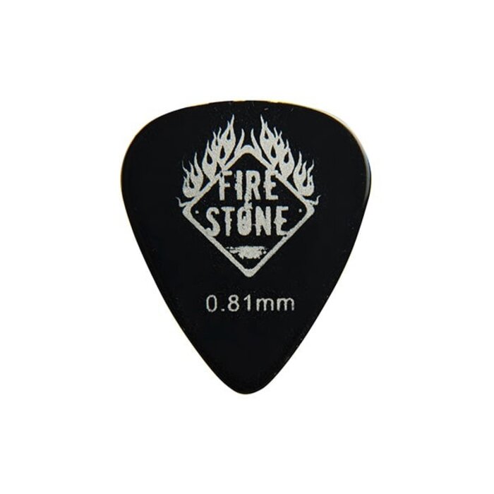 Fire & Stone Pick Celluloid Black 0.81mm 12Pcs