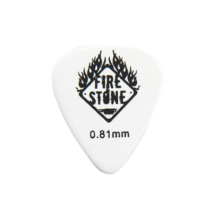 Fire & Stone Pick Celluloid White 0.81mm 12Pcs