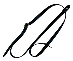 Fire & Stone Basic Leather Mandolin Strap Black