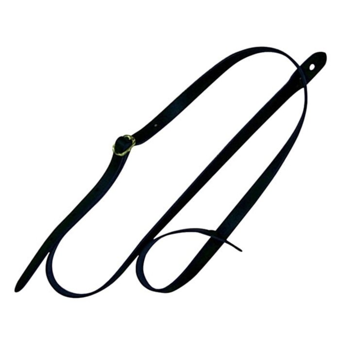 Fire & Stone Basic Leather Mandolin Strap Black