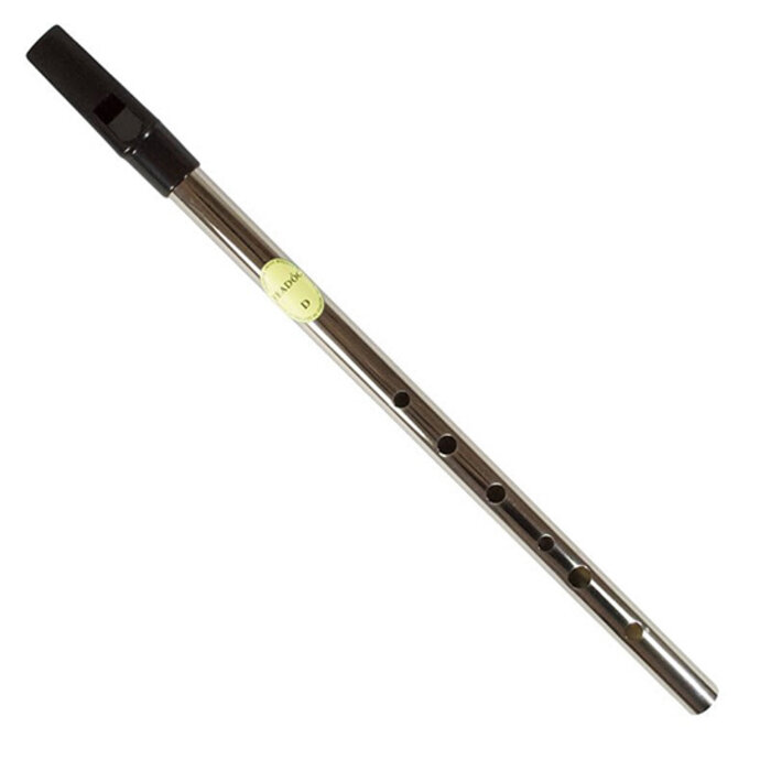 Feadog Nickel D Whistle, Black Top (No Box)