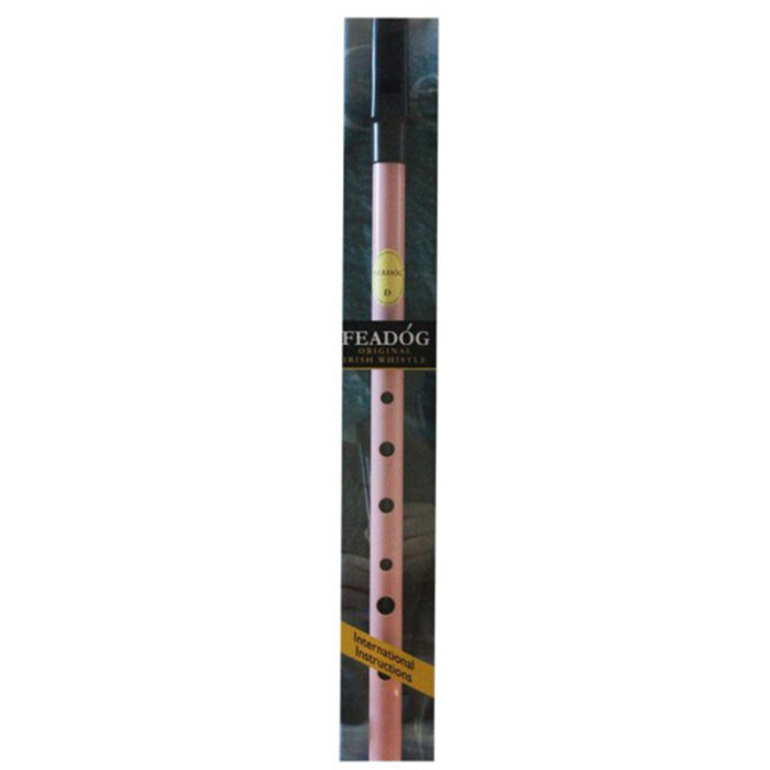 Feadog Pink D Whistle Pack With Black Top
