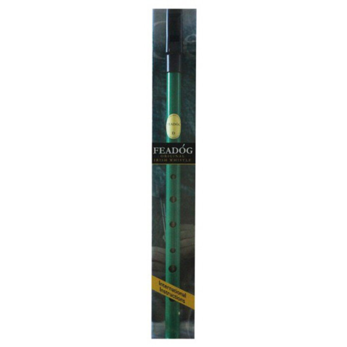 Feadog Green D Whistle Pack With Black Top
