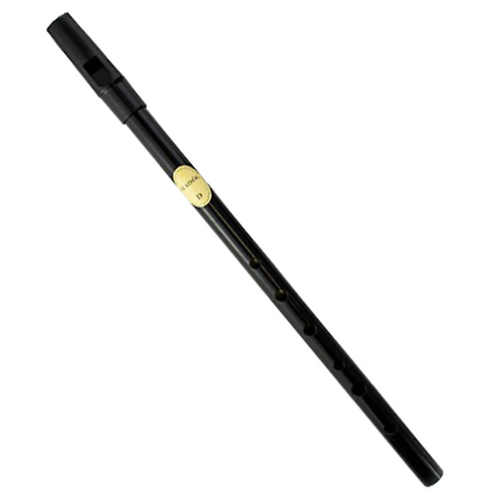 Feadog Single D Tin Whistle Black Top (No Box)