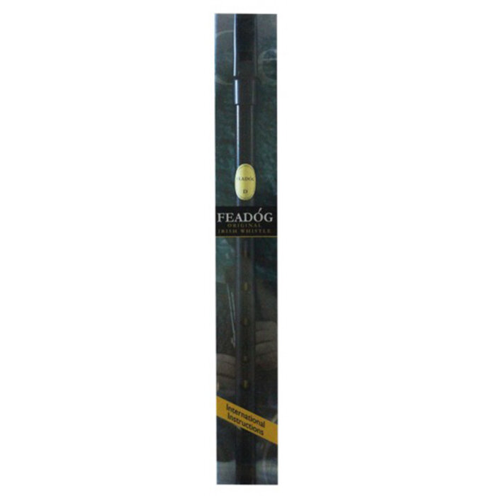 Feadog Single D Tin Whistle Black Top (No Box)
