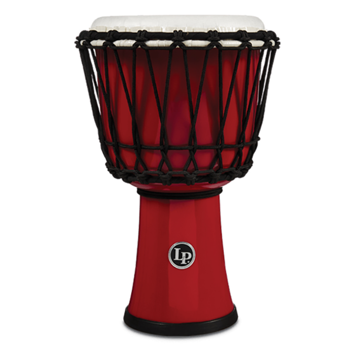Latin Percussion Djembe World 7-Inch Rope Tuned Circle Red