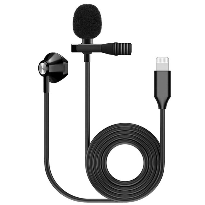 Kinsman Lavalier Microphone  With Earphone - Lightning Adaptor