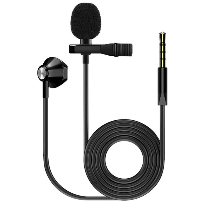 Kinsman Lavalier Microphone With Earphone - 3.5Mm TRRS Jack