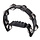 P.P 1/2 Moon Tambourine Black