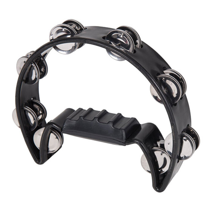 P.P 1/2 Moon Tambourine Black