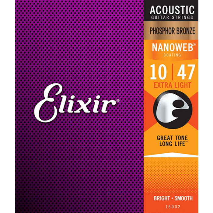 Elixir 16002 Acoustic Nanoweb 92/8 Phosphor Bronze Extra Light