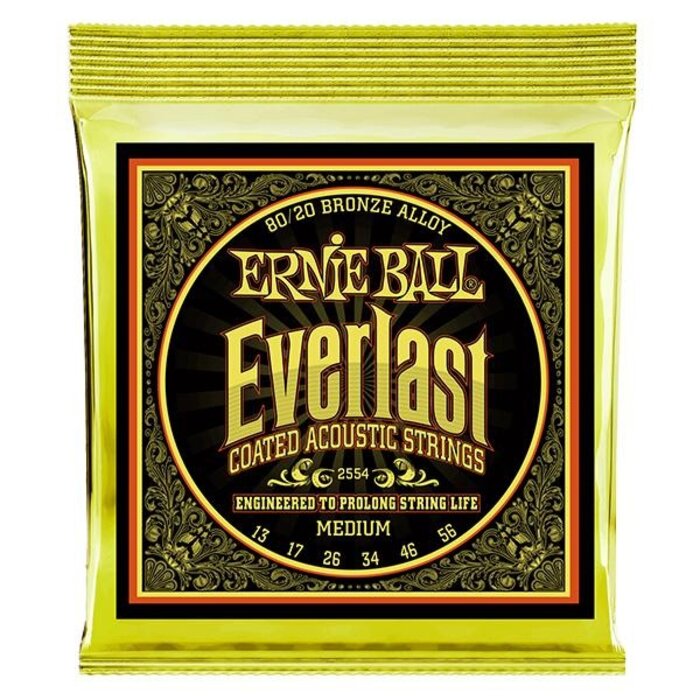 Ernie Ball 2554 80/20 Bronze Everlast Coated Medium Set