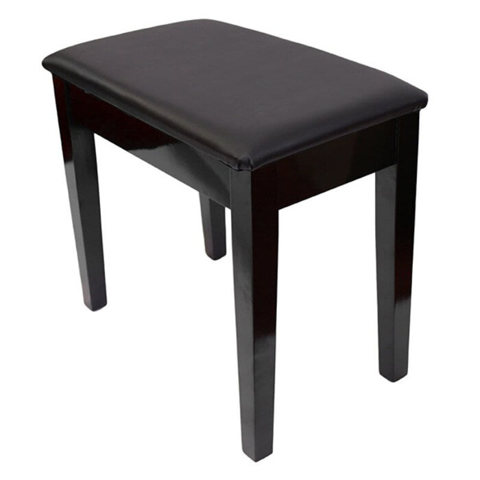 Prelude Piano Stool Fixed Height W/ Storage Polished Ebony