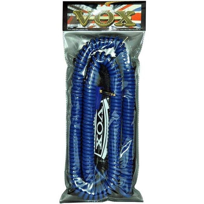 Vox VCC090BL 9M Vintage Curly Cable Blue