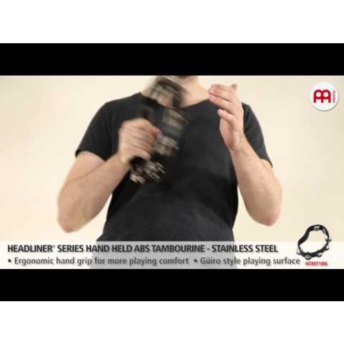 Meinl HL Hand Tamborine 2 Row Blk