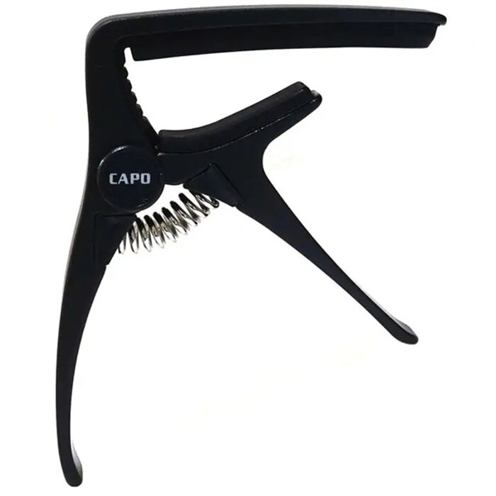 Aroma AC20BK Acoustic Guitar Capo, High Quality Aluminium Material, Steel Spring,  High Quality Silicone Cushion, BLACK