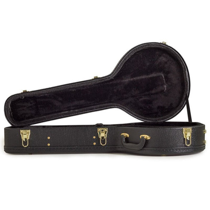 Koda Banjo Hardcase 19 Fret Arch Top Wooden Black 7mm Black Plush Interior