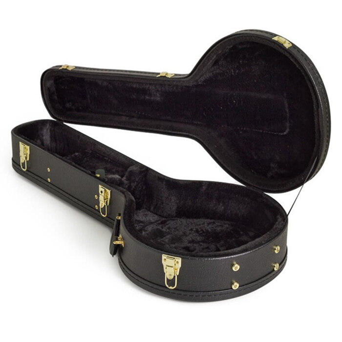 Koda Banjo Hardcase 19 Fret Arch Top Wooden Black 7mm Black Plush Interior