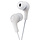 White Gumy In Ear Canal Headphone With Microphone