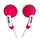 Colour Budz In Ear Red