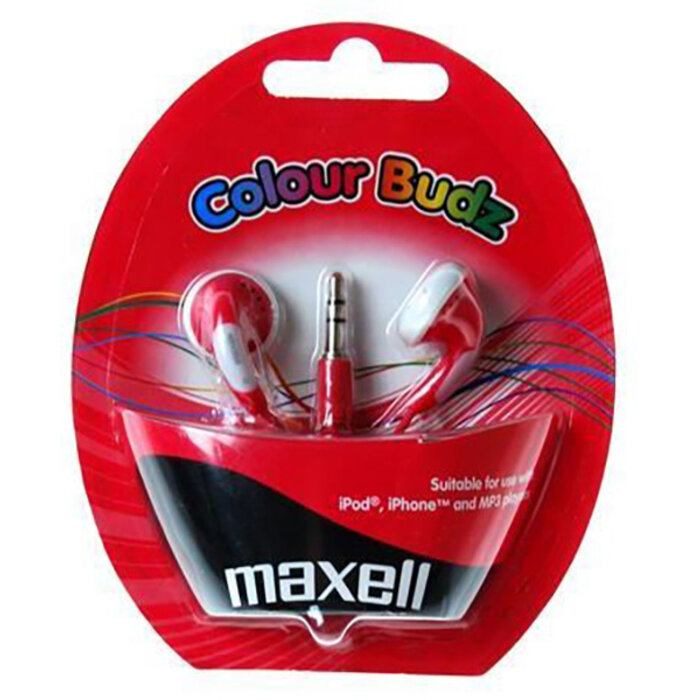 Maxell Colour Budz In Ear Red