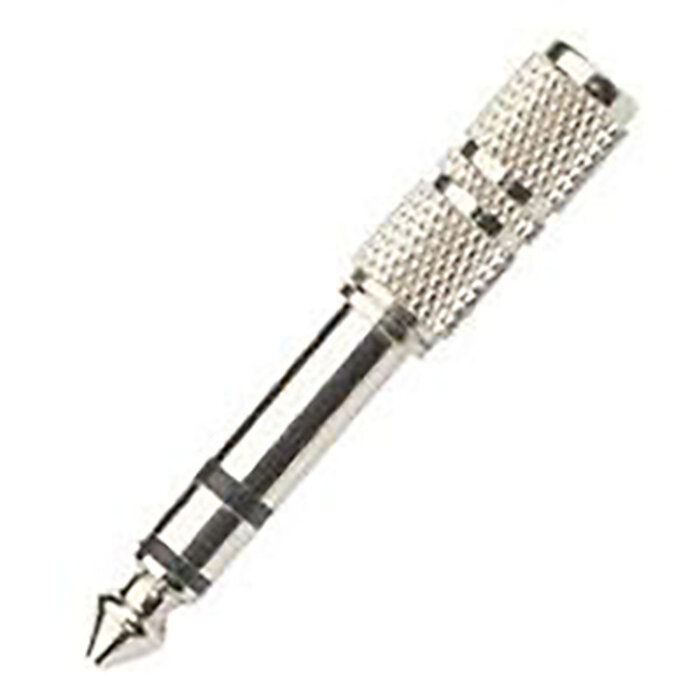 Nickel 6.3 Stereo Jack Plug To 3.5mm Stereo Jack Socket