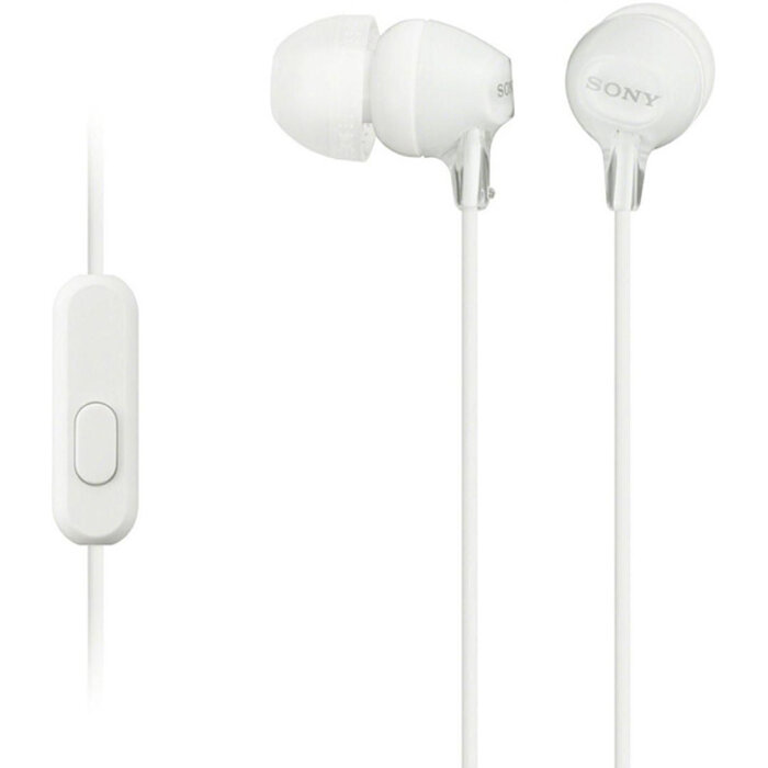 Sony MDR-EX15AP In Ear Earphones Silicon Earbuds White